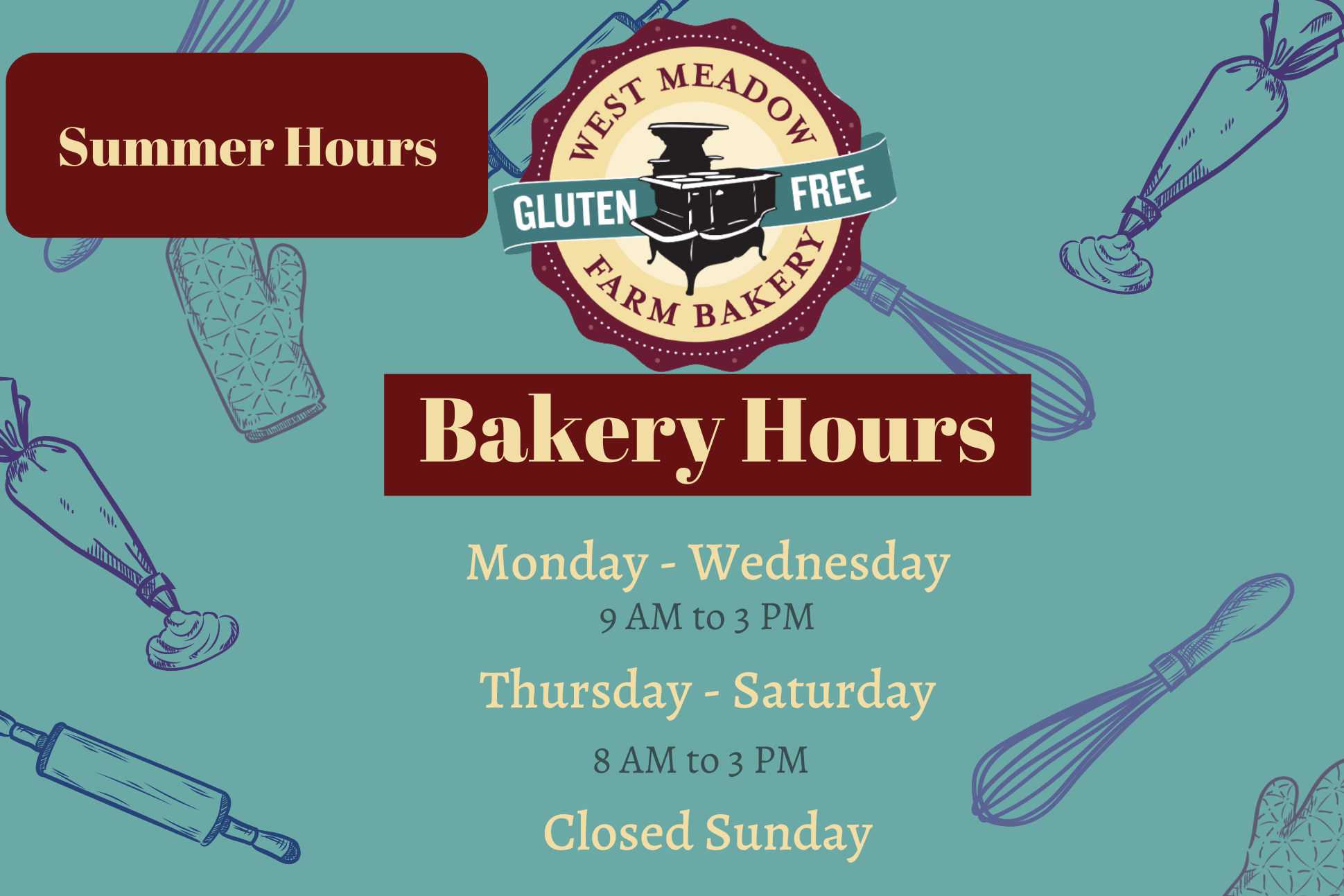 Vermont's Premiere GlutenFree Bakery — West Meadow Farm Bakery